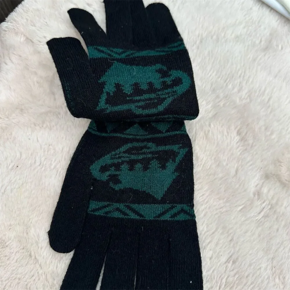 Minnesota Wild NHL Unisex Black Knit Gloves with Team Logo